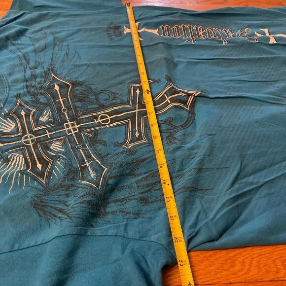 gildan y2k salvation blue short sleeve t shirt size xl - Picture 3 of 7